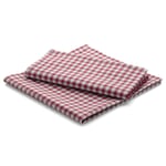 Napkin red and white checkered