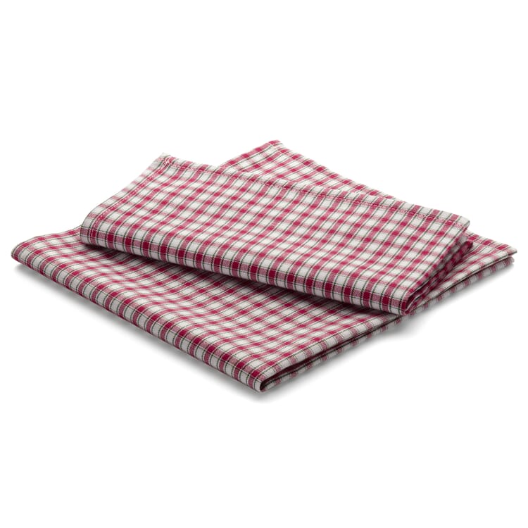 Napkin red and white checkered