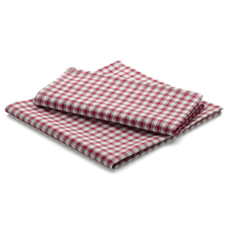 Napkin red and white checkered | Manufactum