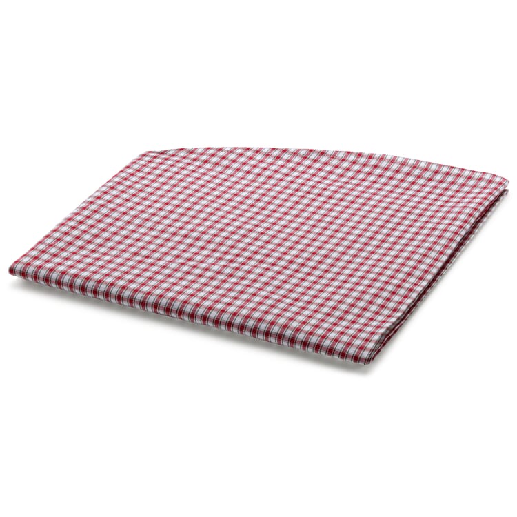 Round tablecloth red and white checkered