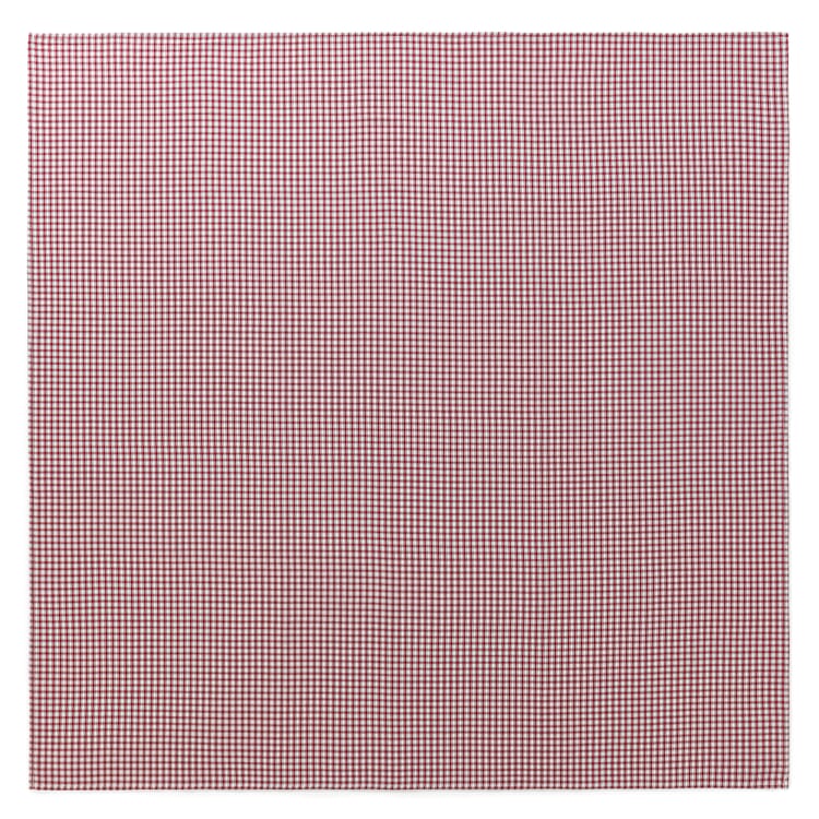 Table cloth red and white checkered, 135 × 135 cm