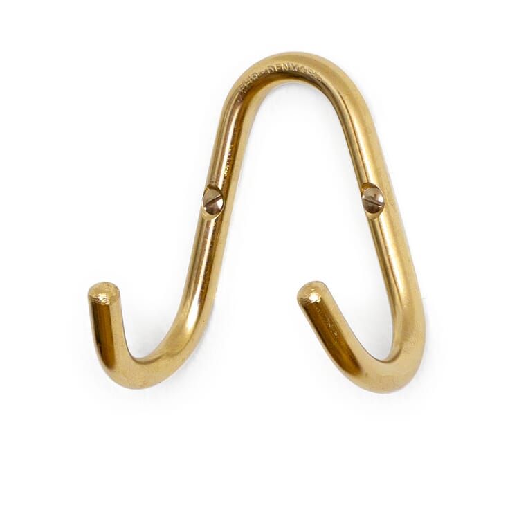 Double hook brass, Polished