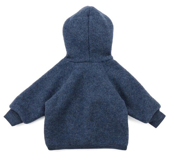 Children's Jacket, Virgin Wool Fleece Blue Melange