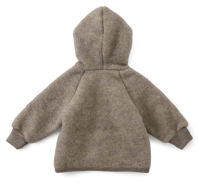 Kinderjas van scheerwol-fleece Bruin gemêleerd
