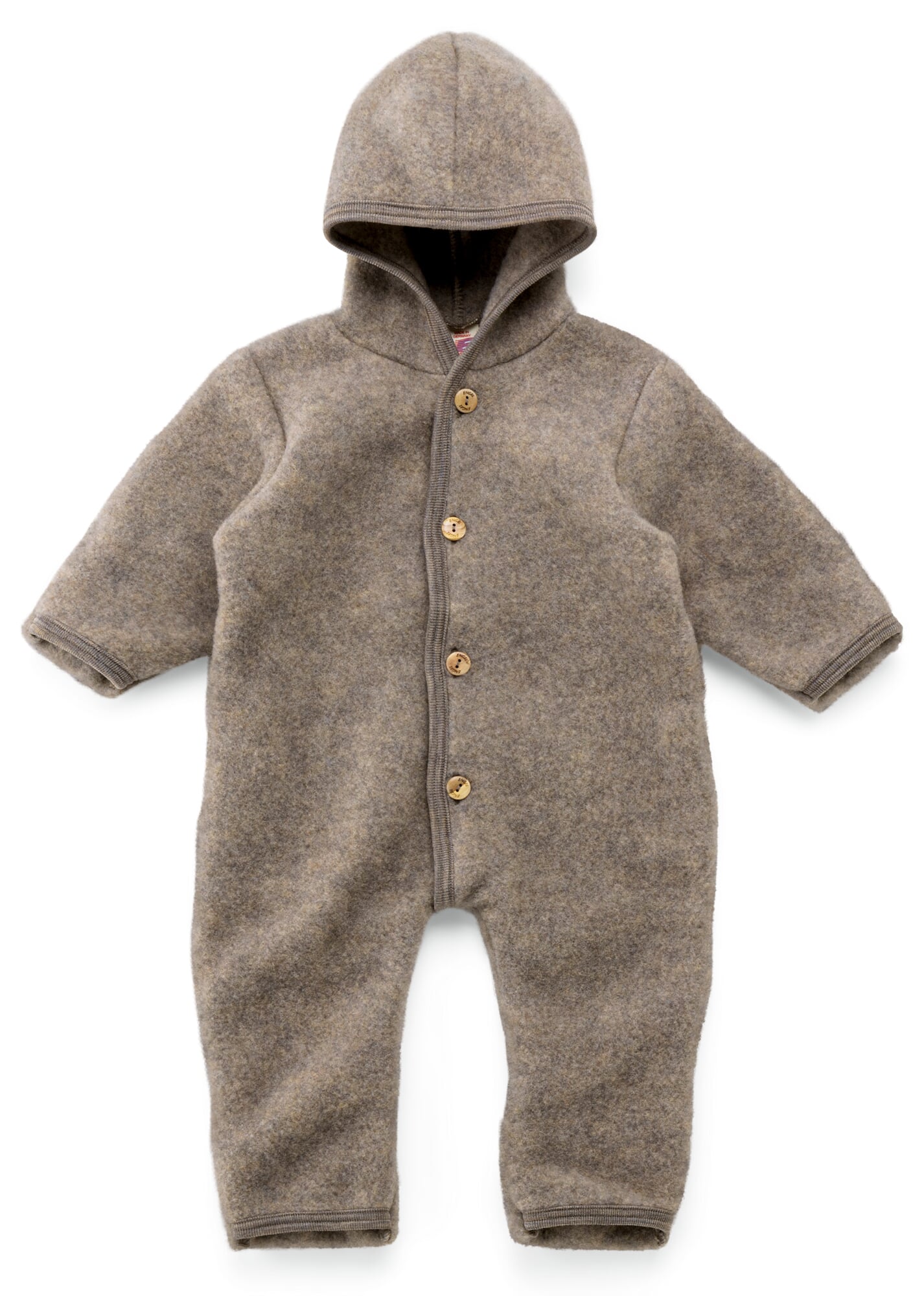 Children's Virgin Wool Fleece Overall, Brown Melange | Manufactum