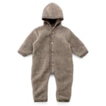 Combinaison enfant en laine vierge polaire Marron-mélange