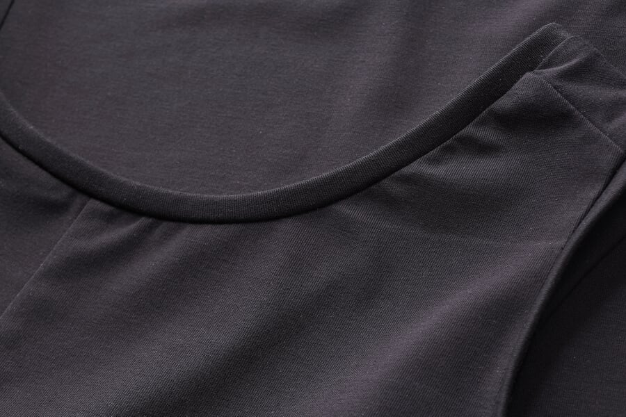 Yoga-Top ärmellos Schwarz, Detailsicht