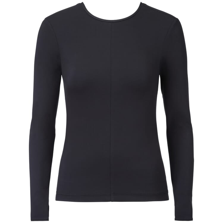 Yoga-top med lange ærmer, Sort