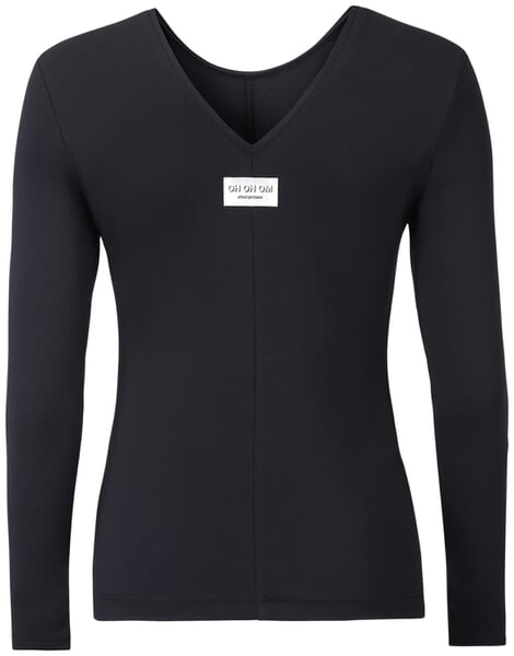 Yoga-Top Langarm Schwarz