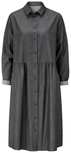 Blusekjole til kvinder med knapper Anthracite