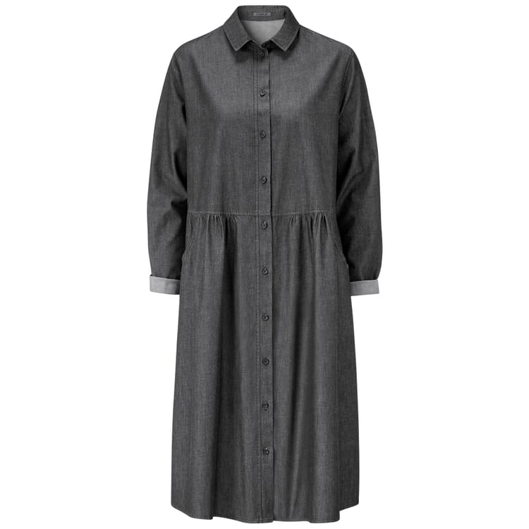 Ladies buttoned blouse dress, Anthracite