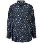 Women's patterned blouse Petrol-black