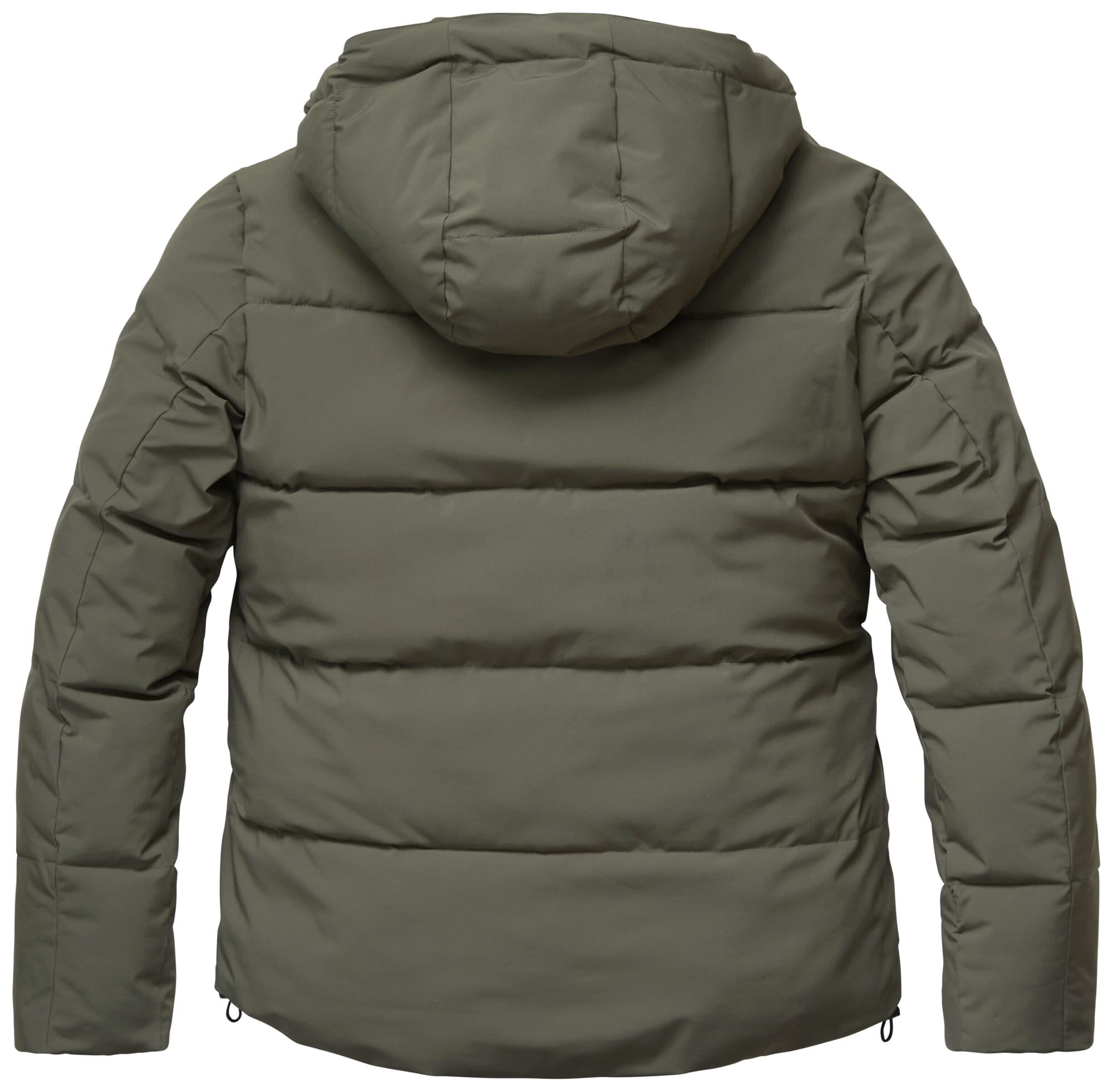 Mens green puffer 2024 jacket with hood