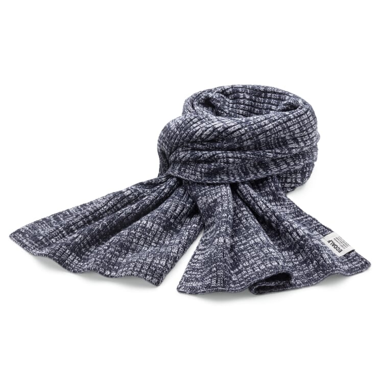 Men knitted scarf rib, Blue-White