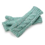 Ladies hand cuff cable knit Turquoise