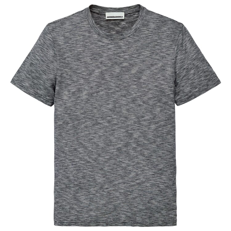 Herren-T-Shirt Struktur, Blau-Weiß