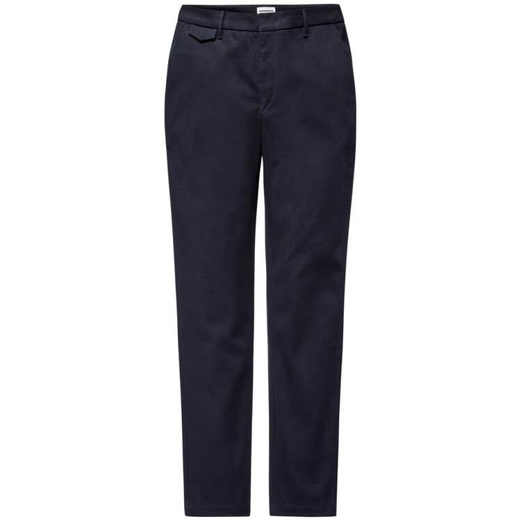 Men chino pants tapered, Dark blue