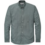 Mens cotton shirt Green melange