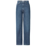 Jeans femme taille haute Bleu moyen