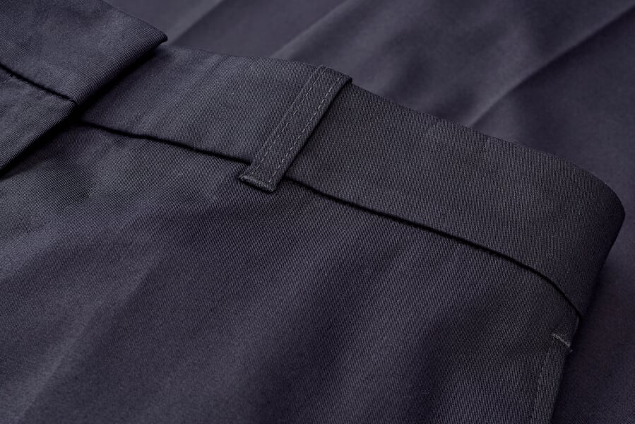 Chinobroek voor dames Donkerblauw, close-up