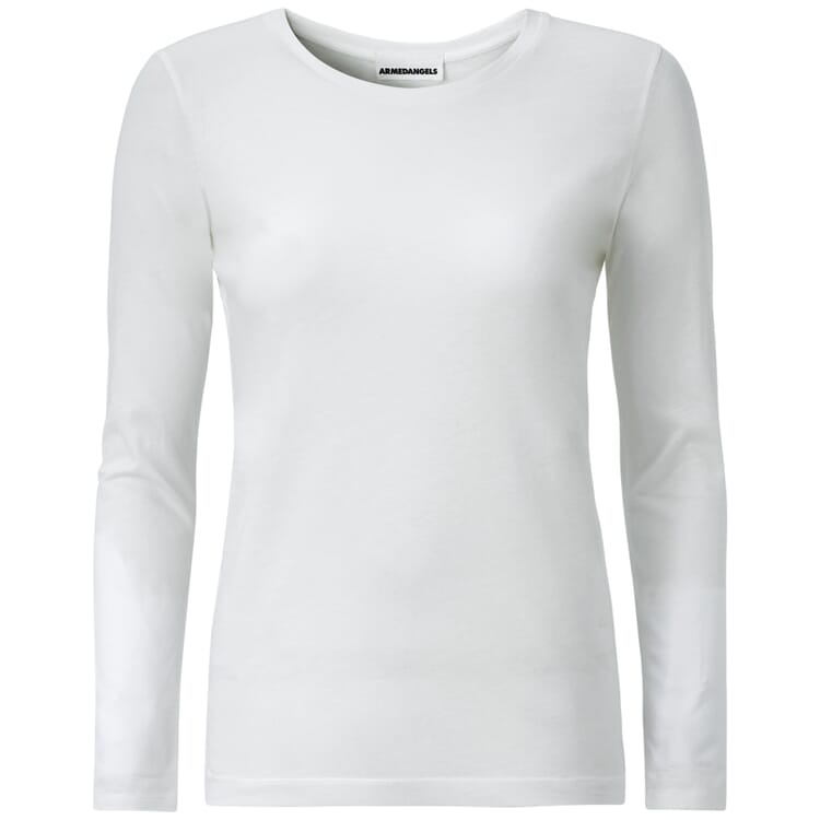Damen-Langarmshirt, Weiß
