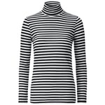 Stribet rullekrave til damer Sort og hvid