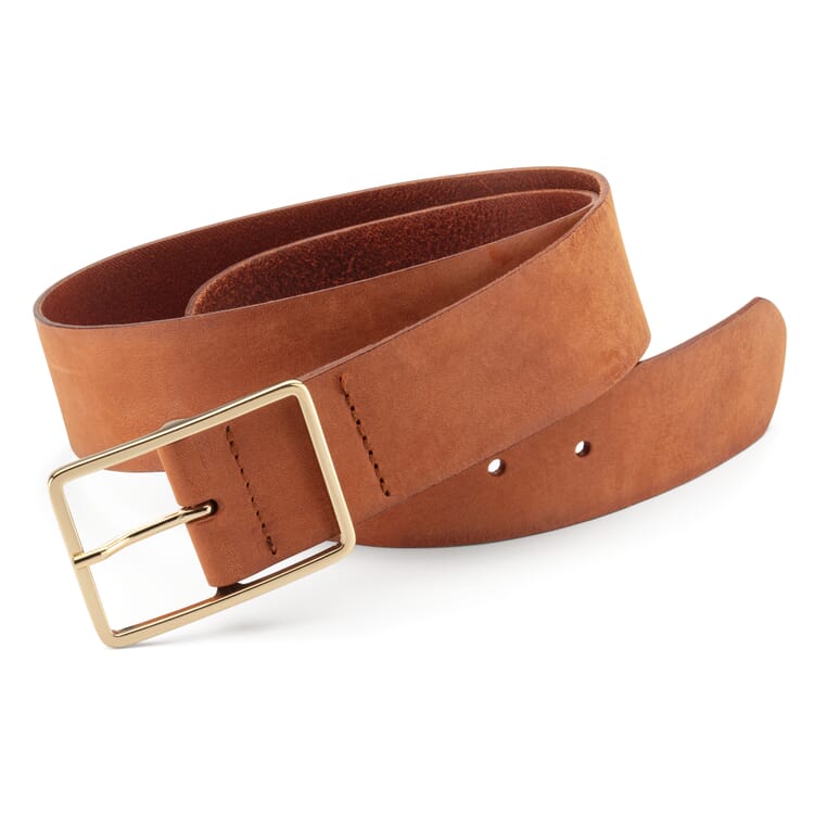 Ladies leather belt wide
