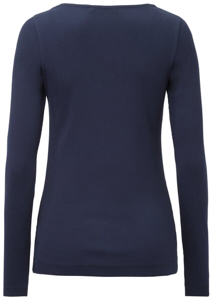 Dames-shirt met lange mouwen Donkerblauw
