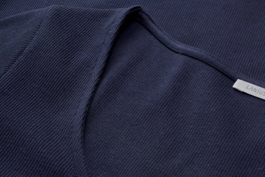 T-shirt à manches longues pour femme Bleu foncé, vue détaillée