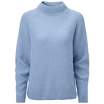 Damen-Strickpullover Rippe Hellblau