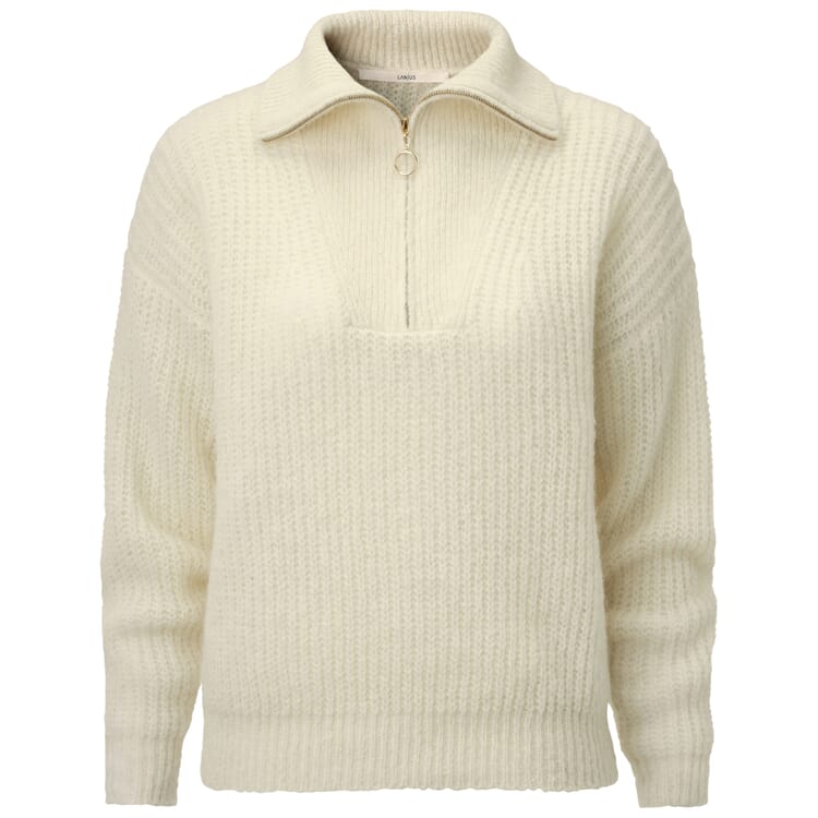 Troyen en tricot pour femmes, Blanc naturel