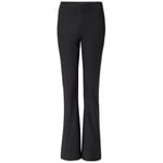 Ladies trousers with flared leg Black