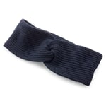 Ladies headband rib Dark blue