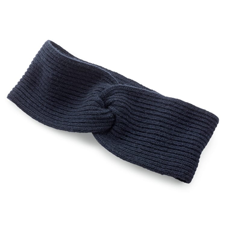 Ladies headband rib, Dark blue