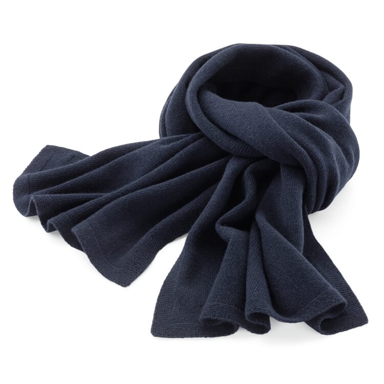 Dames sjaal wol kasjmier, Donkerblauw