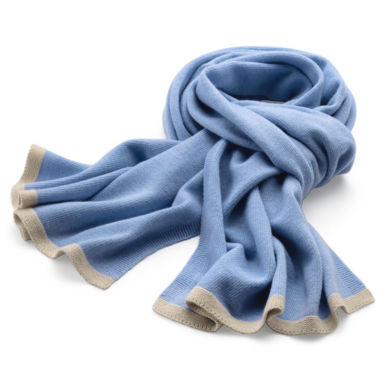 Dames sjaal wol kasjmier, Lichtblauw