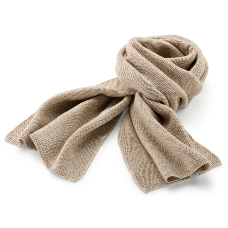 Ladies scarf wool cotton, Cream