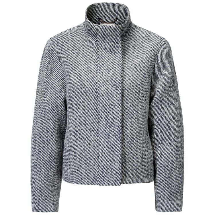 Damejakke med stand-up krave, Blue melange