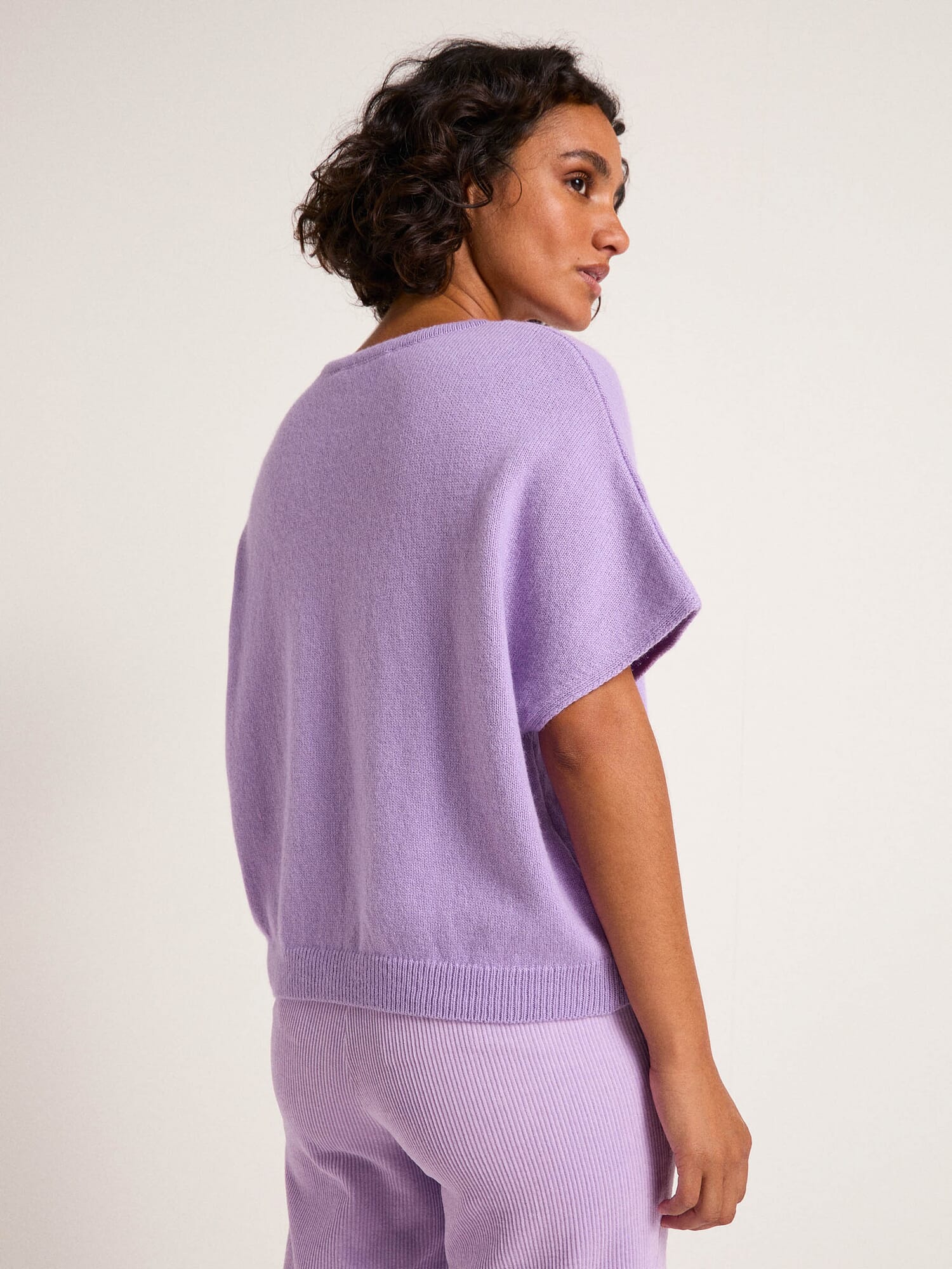 Ladies knitted sweater, Lilac | Manufactum