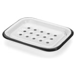 Enamel soap dish White