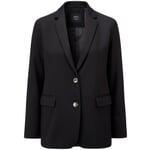 Dameblazer i bomuld og uld Sort