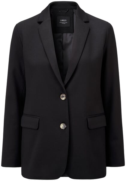 Damenblazer Baumwolle-Wolle Schwarz