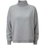 Ladies stand-up collar sweater Grey melange