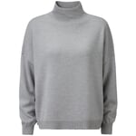 Pull à col montant pour femme Gris mélangé