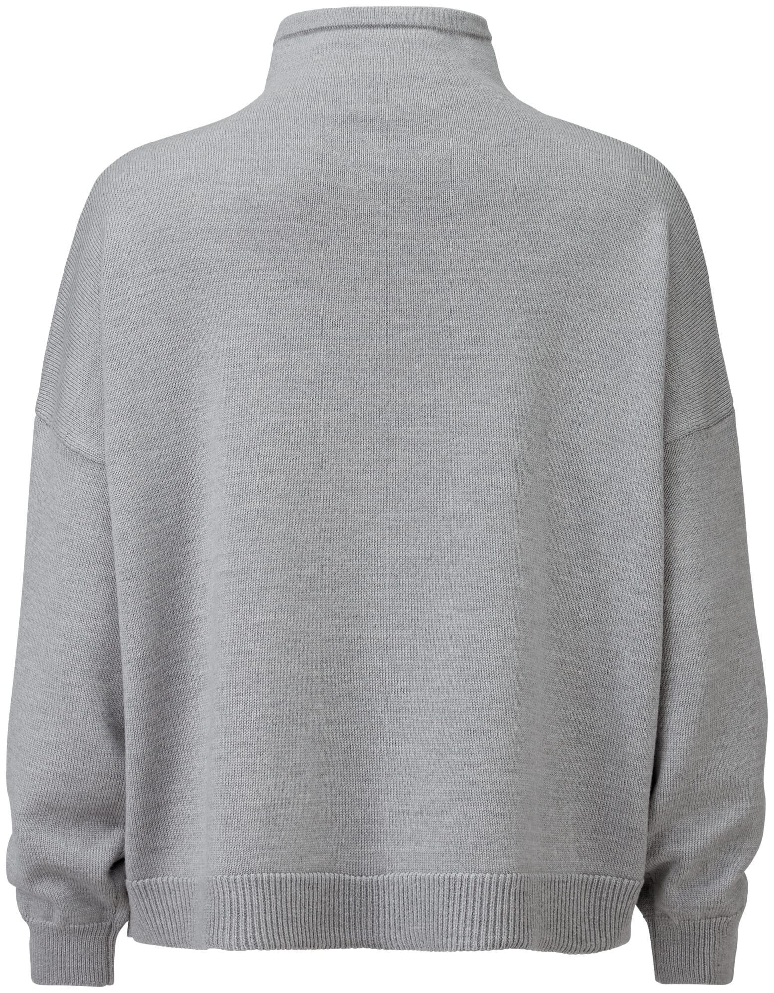 Women's Swoop Slouch Collar Sweater - Charcoal Grey Marl
