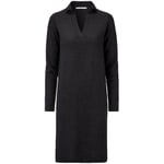 Robe tricotée femme col V Anthracite