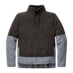 Mens sweater stand up collar Brown melange gray