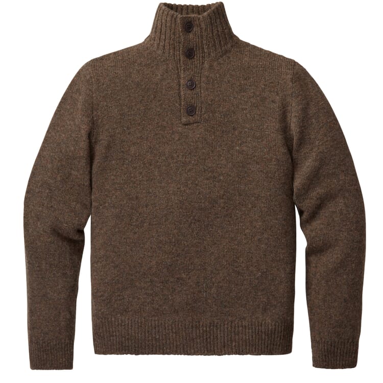 Men knitted royer, Brown melange