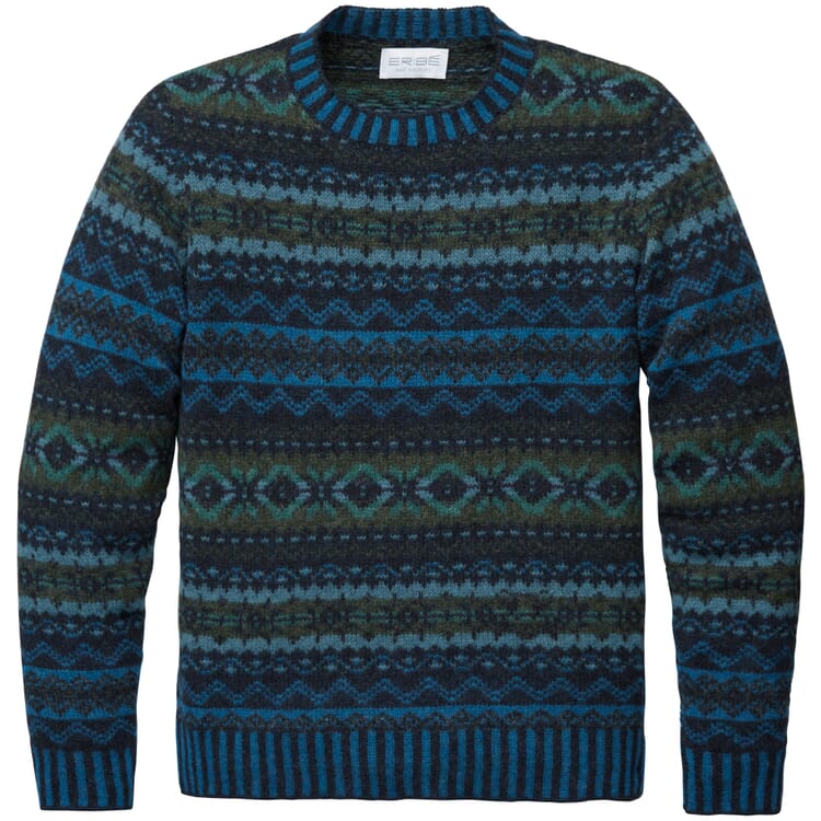 Men sweater patterned, Blue