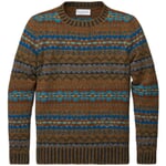 Men sweater patterned Brown